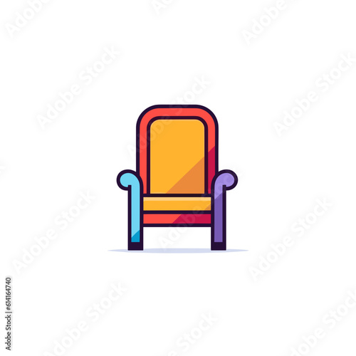 Cinema Seat Vector Illustration. Minimalistic Design.