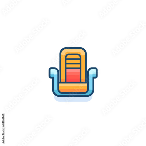 Cinema Seat Vector Illustration. Minimalistic Design.