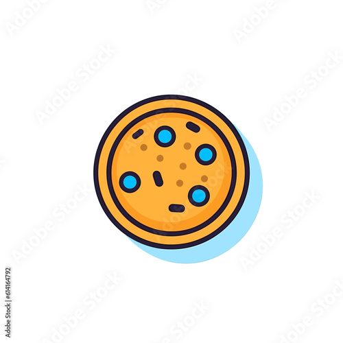 Simple Cookie Vector Illustration on White Background.