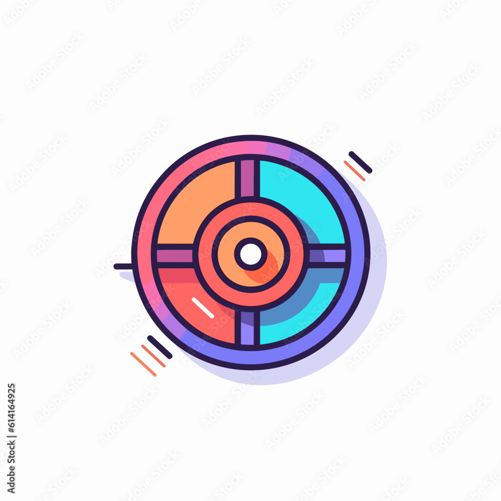 Film Roll on White Background. Minimalistic 2D Lineal Vector. Film Roll on White Background. Minimalistic 2D Lineal Vector.