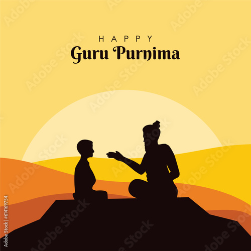 happy guru purnima background template
