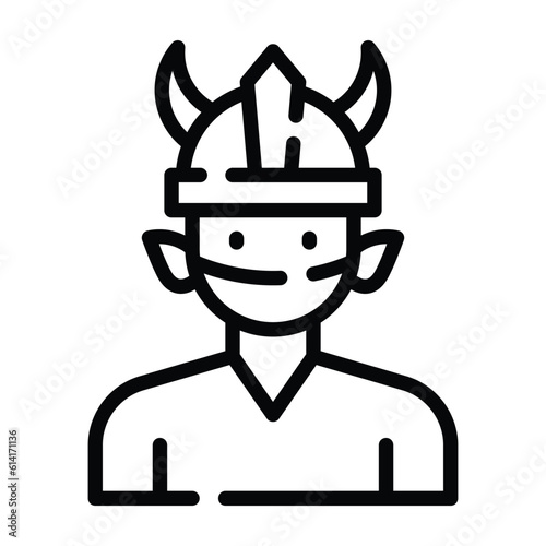 Dwarf is a viking man with mask