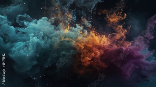 visualization of nebula HD 8K wallpaper Stock Photographic Image