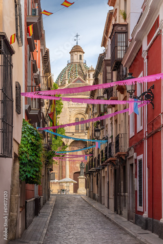Street with Church of Santo Domingo - Granada, Andalusia, Spain