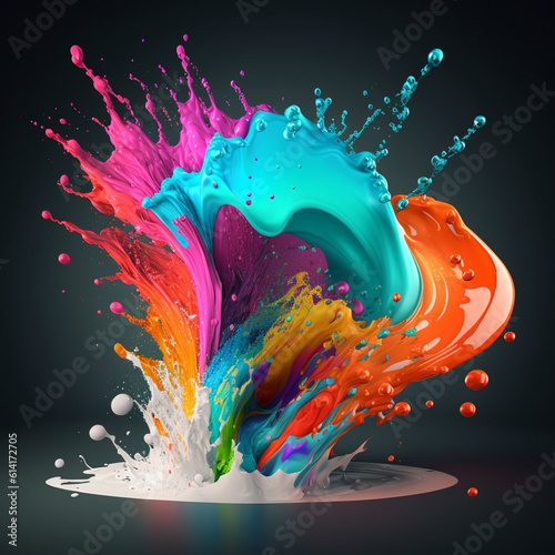 The splash of colors