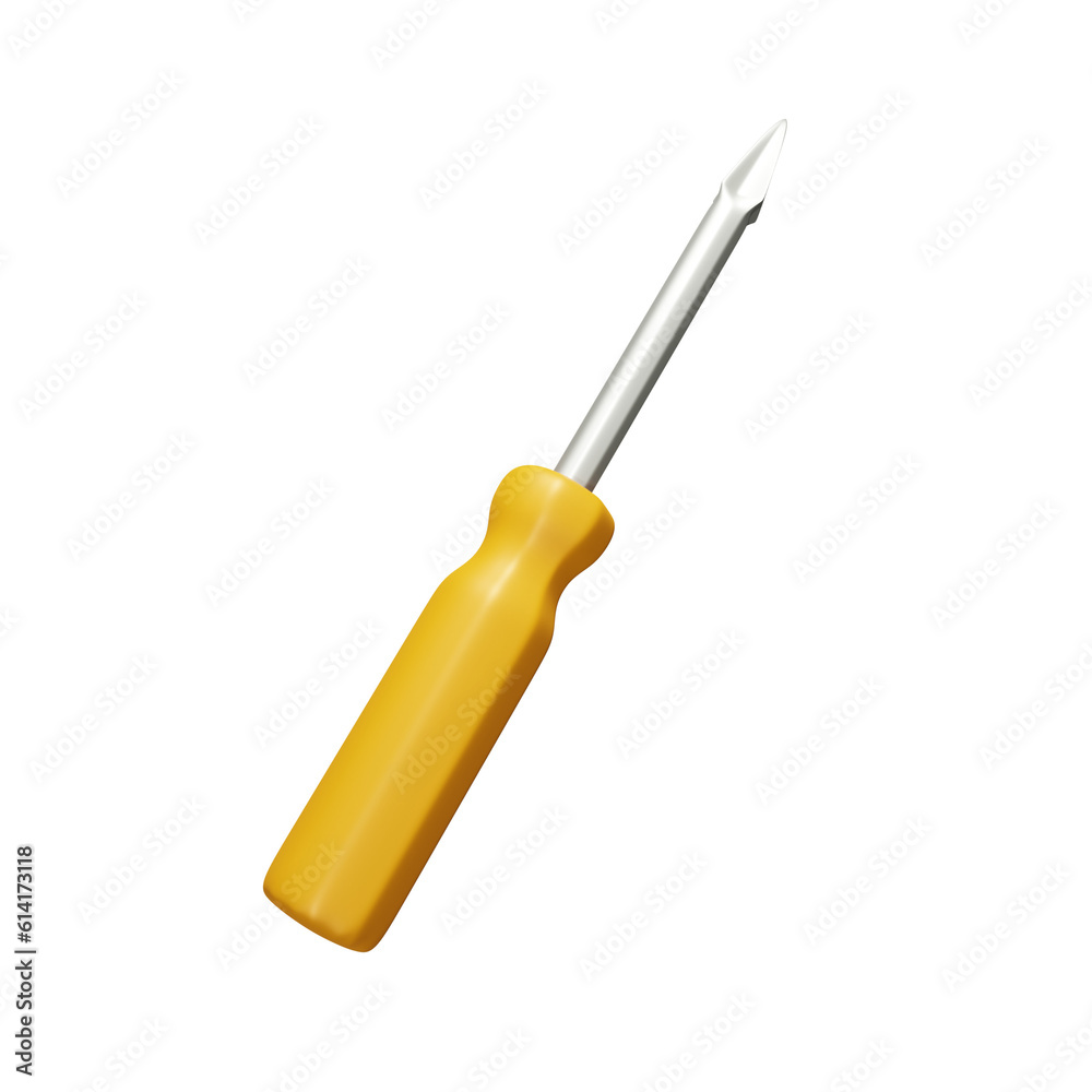 Screwdriver Plus 3d illustration Screwdriver Plus 3d illustration