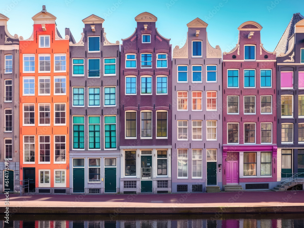 Colorful image of the streets of Amsterdam