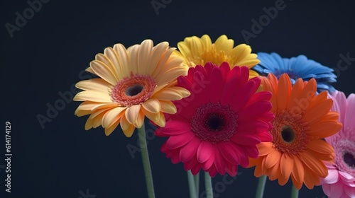 colorful Gerber daisies HD 8K wallpaper Stock Photographic Image