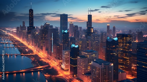 Illuminate your space with the brilliance of chicago's skyline