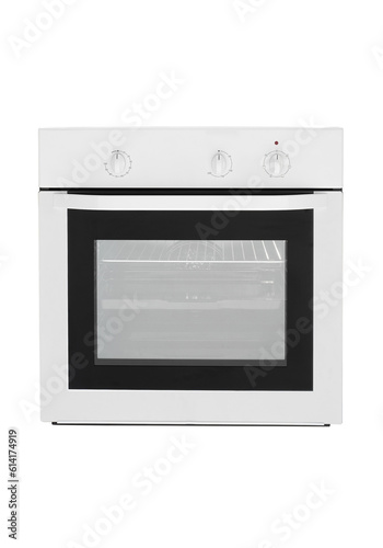 White electrical built-in stove isolated 