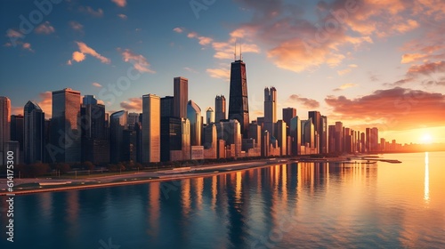 Experience the joy of exploring chicago's skyline © Ranya Art Studio