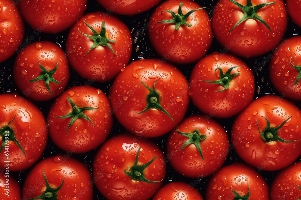 seamless background of many beautiful and shiny tomato, top view. seamless background of many beautiful and shiny tomato, top view.