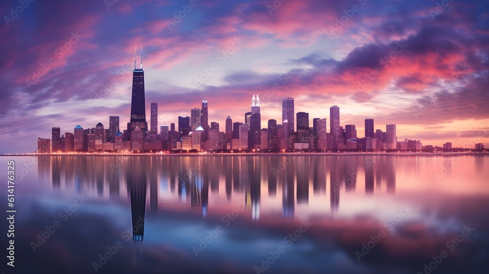 Immerse yourself in the futuristic splendor of the skyline
