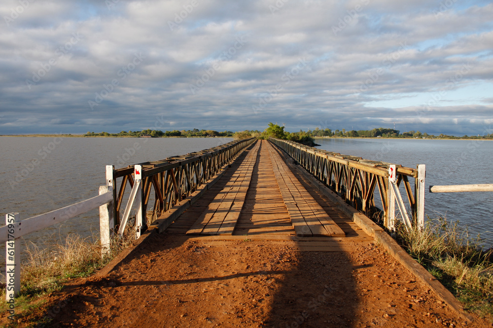 Access bridge to Pellegrini, Corrientes Province, Argentina.