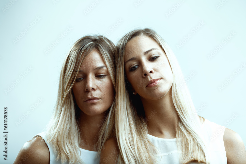 Blonde companions, sharing personal secrets