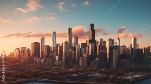 Let the magnificent chicago skyline ıgnite your senses photo