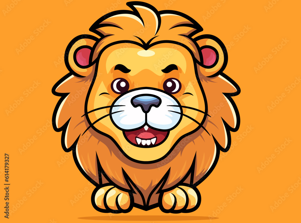Cute cartoon lion illustration Cute cartoon lion illustration