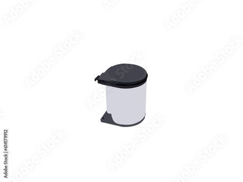 composting bins with kitchen scraps, fruits and vegetables. Trash Bin Vector Color Icon Set Stock Vector.