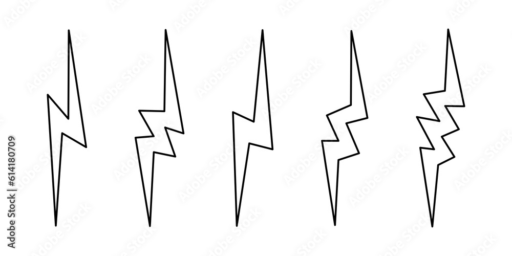 Storm Ray Vector Collection of black storm rays – Illustration of a set of cartoon ...