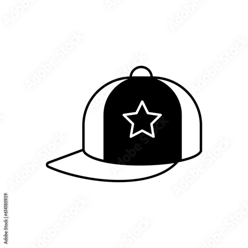Star cap Glyph Vector Icon that can easily edit or modify


