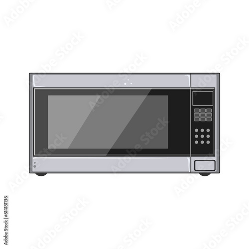modern microwave kitchen cartoon. timer cook, technology object modern microwave kitchen sign. isolated symbol vector illustration
