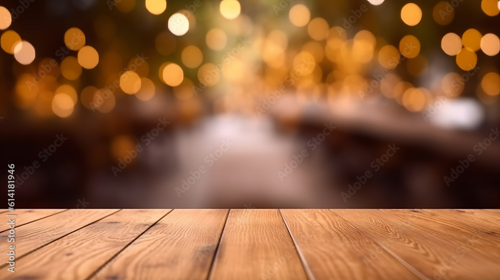 Empty wooden table top