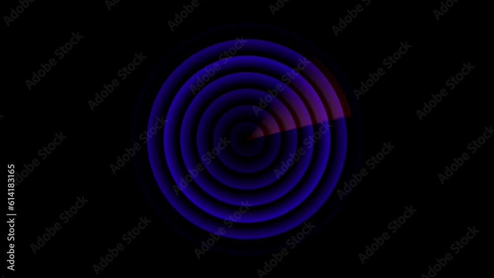 Technology Hud radar screen animation ,on the black background . Stock ...