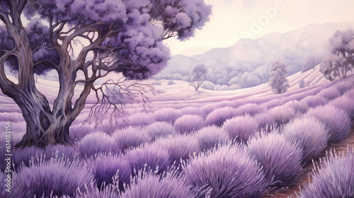 Drawing of lavender, Generative AI