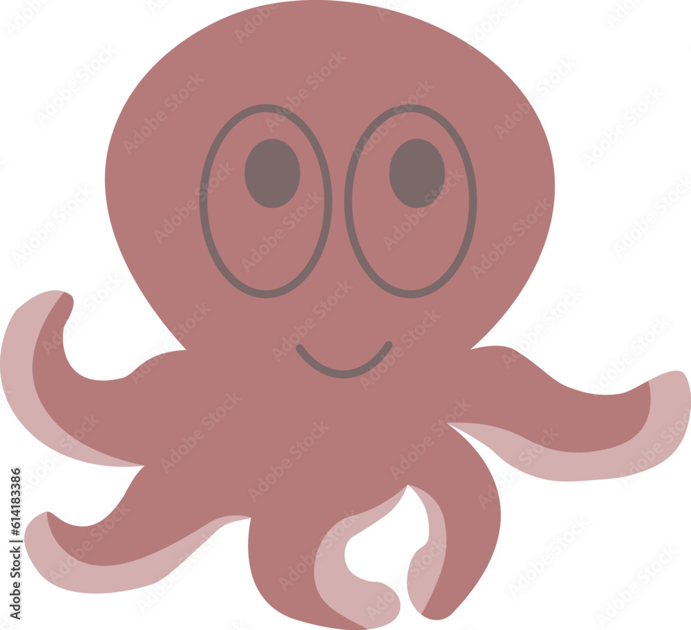 Obraz premium octopus character illustration vector