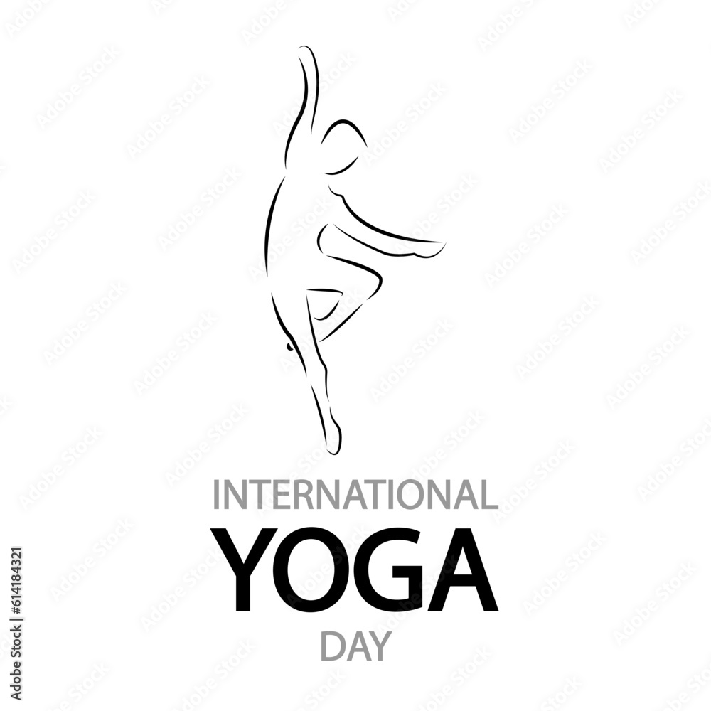 Yoga day international pose, vector art illustration. Yoga day international pose, vector art illustration.