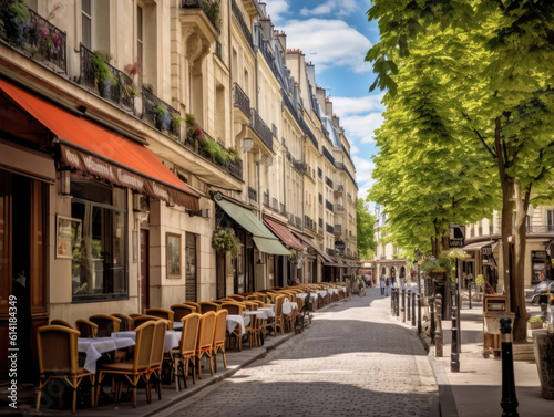 Colorful image of the streets of Paris in the summertime © Veniamin Kraskov