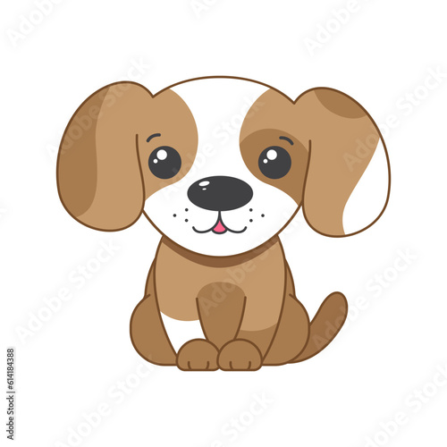 Cute puppy isolated on a white background