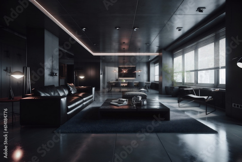 High quality design of the living room interior