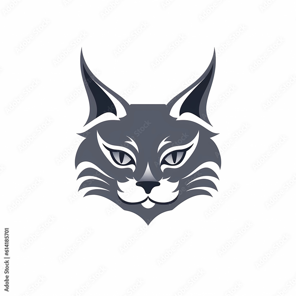 Obraz premium Cat illustration logo idea, Generative AI