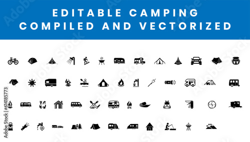 EDITABLE CAMPING COMPILED AND VECTORIZED