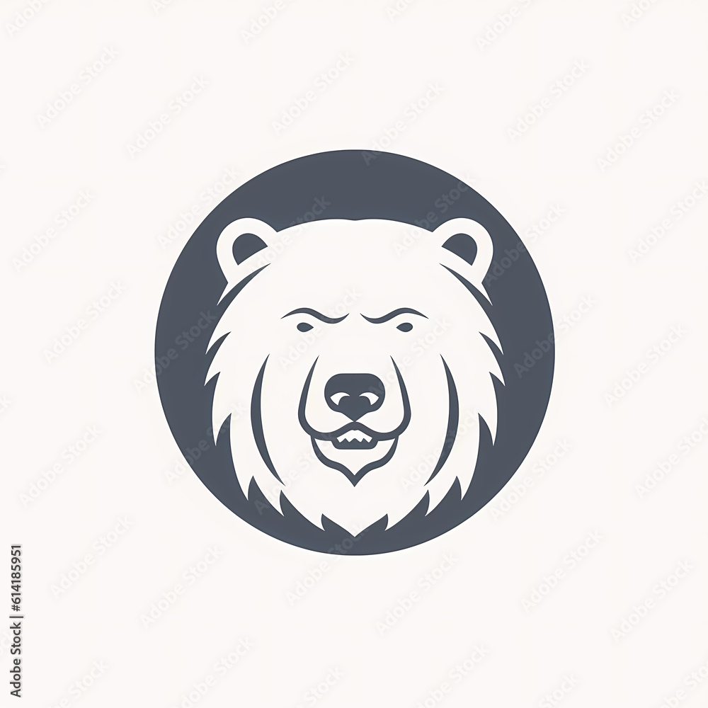 Bear illustration logo idea, Generative AI