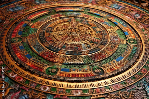 Colorful Buddhist mandala. Beautiful  intricate  ornate design. Asian design. 32