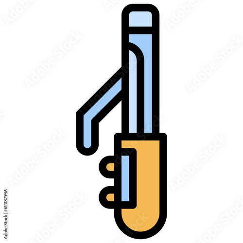 hair curler line icon,linear,outline,graphic,illustration