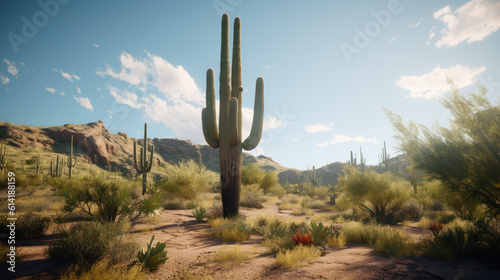 A large saguaro cactus. © Kateryna
