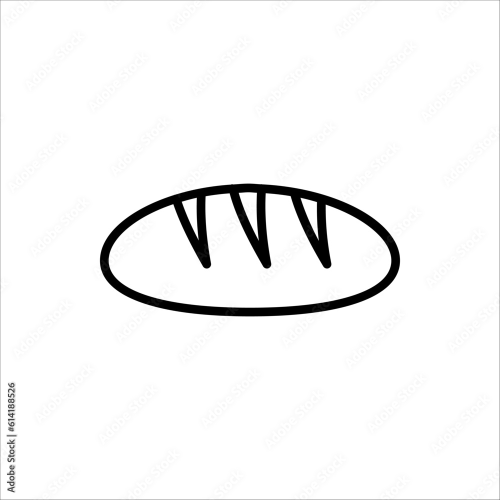bread icon. bread icon vector for web design, UI, app isolated on white background. bread icon. bread icon vector for web design, UI, app isolated on white background.