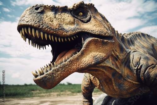 荒野のティラノサウルス AI生成画像 ジェネレーティブAI