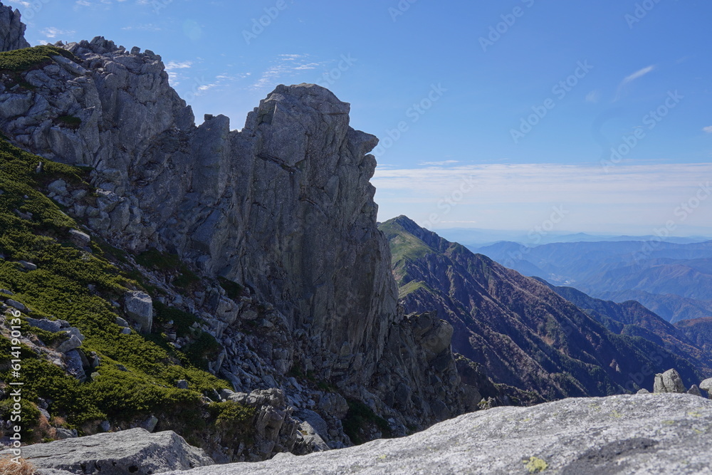 Fototapeta premium Mountain climbing 山 駒ヶ岳 登山