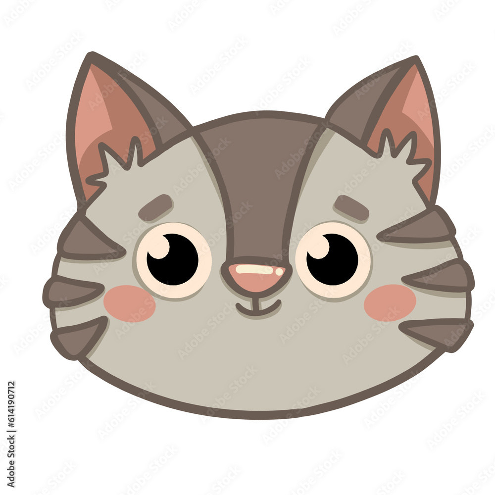 Cat cute pet animal set  Different type of cats