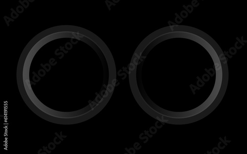 Black circle on black background