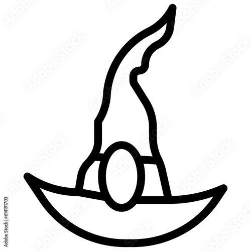 witch line icon,linear,outline,graphic,illustration