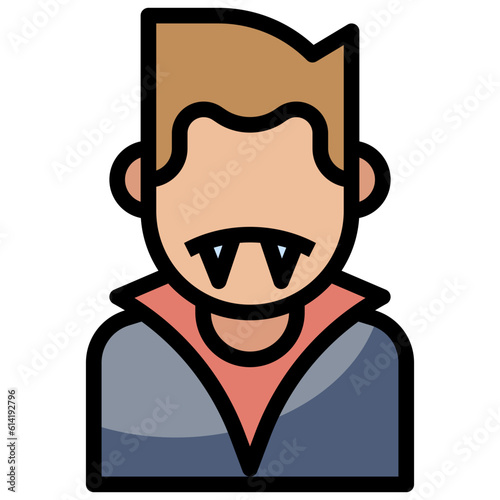 dracula line icon,linear,outline,graphic,illustration