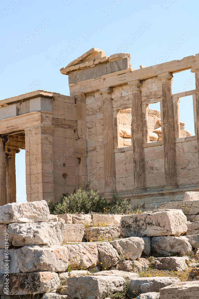 ancient acropolis greek temple in athens