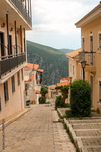 street in the Delphi, Greece