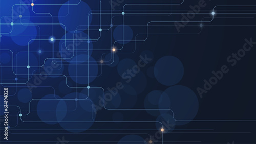 Abstract connecting dots and lines. Network connection, digital data visualization, social network and communication technology concept background.