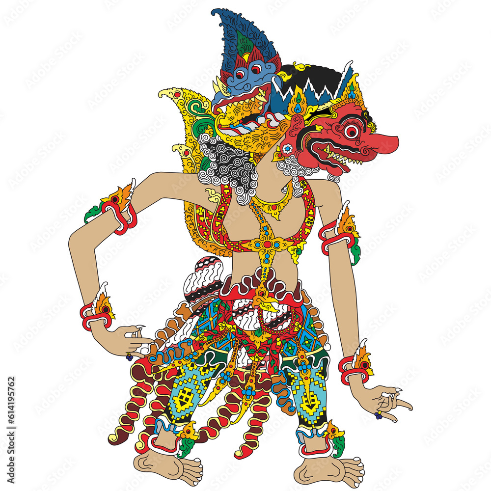 Wayang Puppet Shadow - Raden Brajadenta
